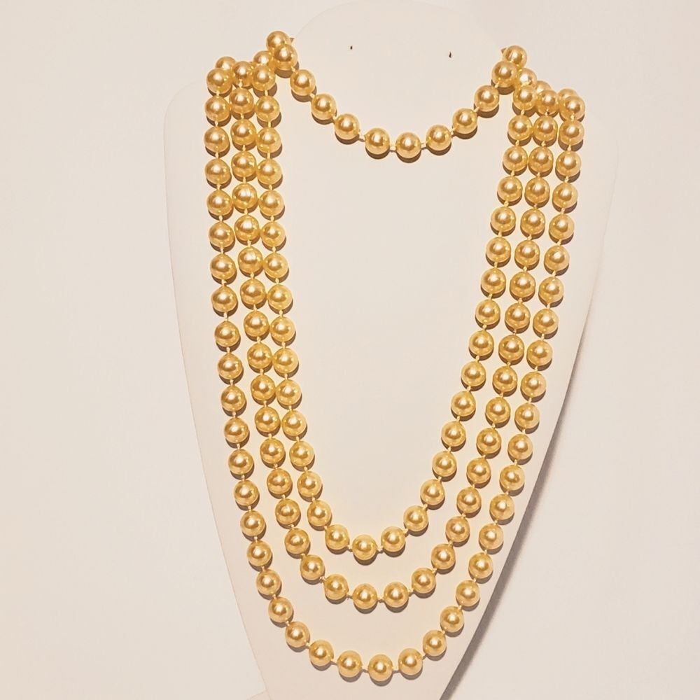 Orange beaded necklaces